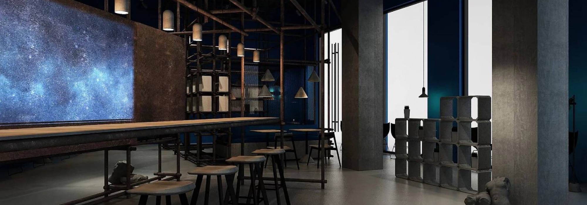 פרויקט שיפוץ על ידי מיחזור תאורת פנים וריהוט בחנות בסין