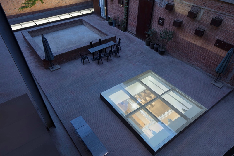 concrete lamps from skylight