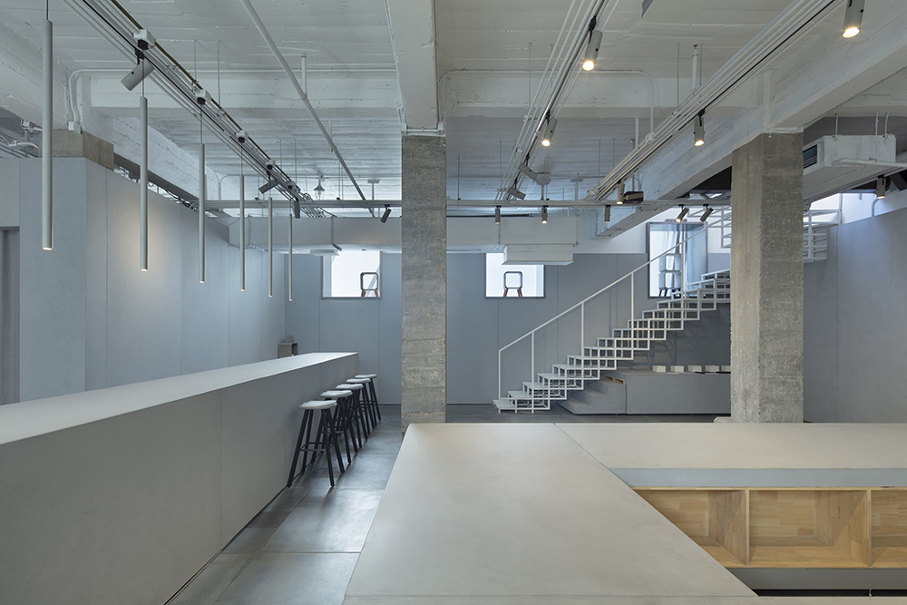 concrete track ceiling lamps